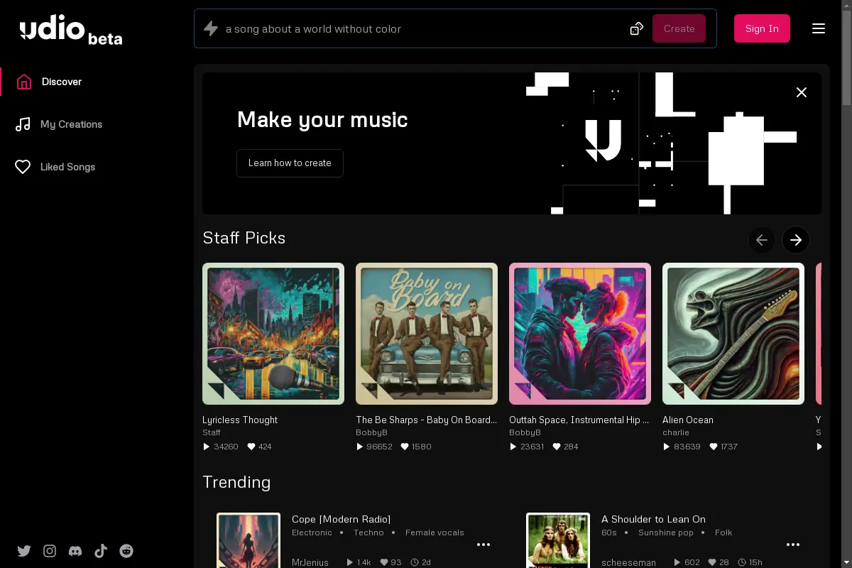 Udio | AI Music Generator - Official Website